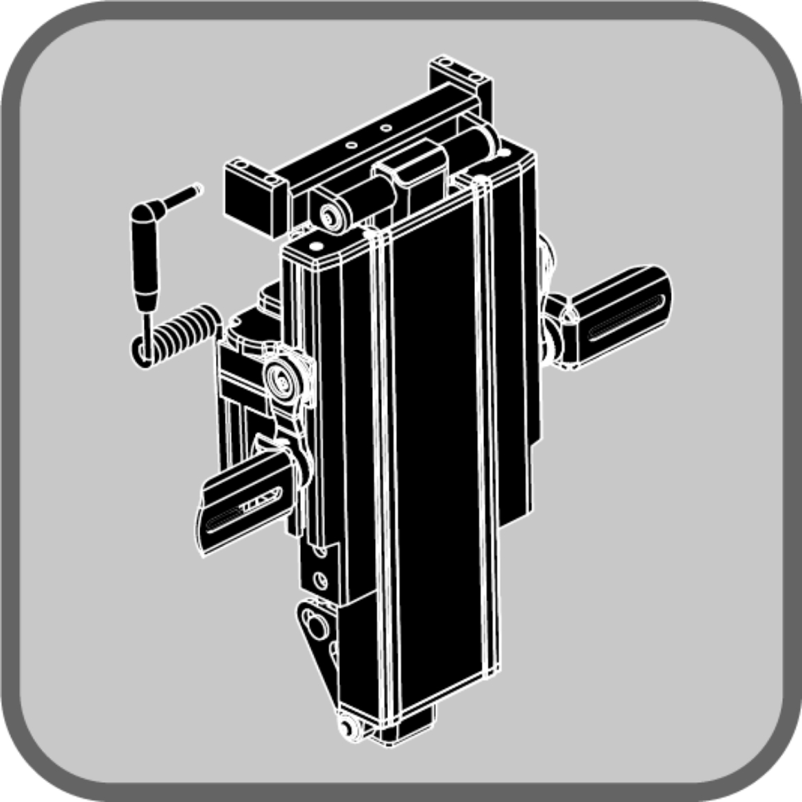 Picture of Single Actuator Center Mount Foot Platform, 5x11 Footplates, Calf Panel