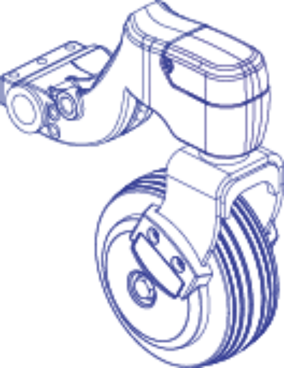 Picture of FRONT LEFT CASTER ARM ASSEMBLY, STRETTO, 33.5 TRAIL