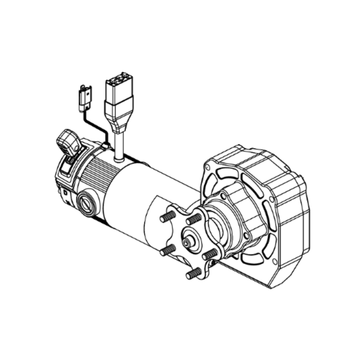 Picture of LINIX ENCODER MOTOR FACEPLATE HUB, LEFT HANDCURTIS, 700MM LEADS
