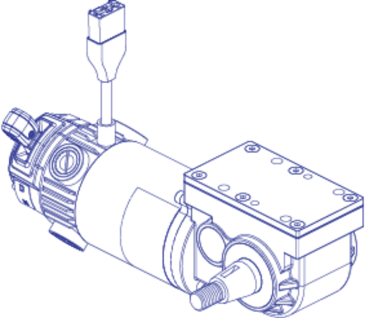 Picture of LINIX HAMMER MOTOR, 5 POST HUB ASMB, 28.28:1, CURTIS CONNECTOR - RIGHT *Note: New drive program required - Found on hub*