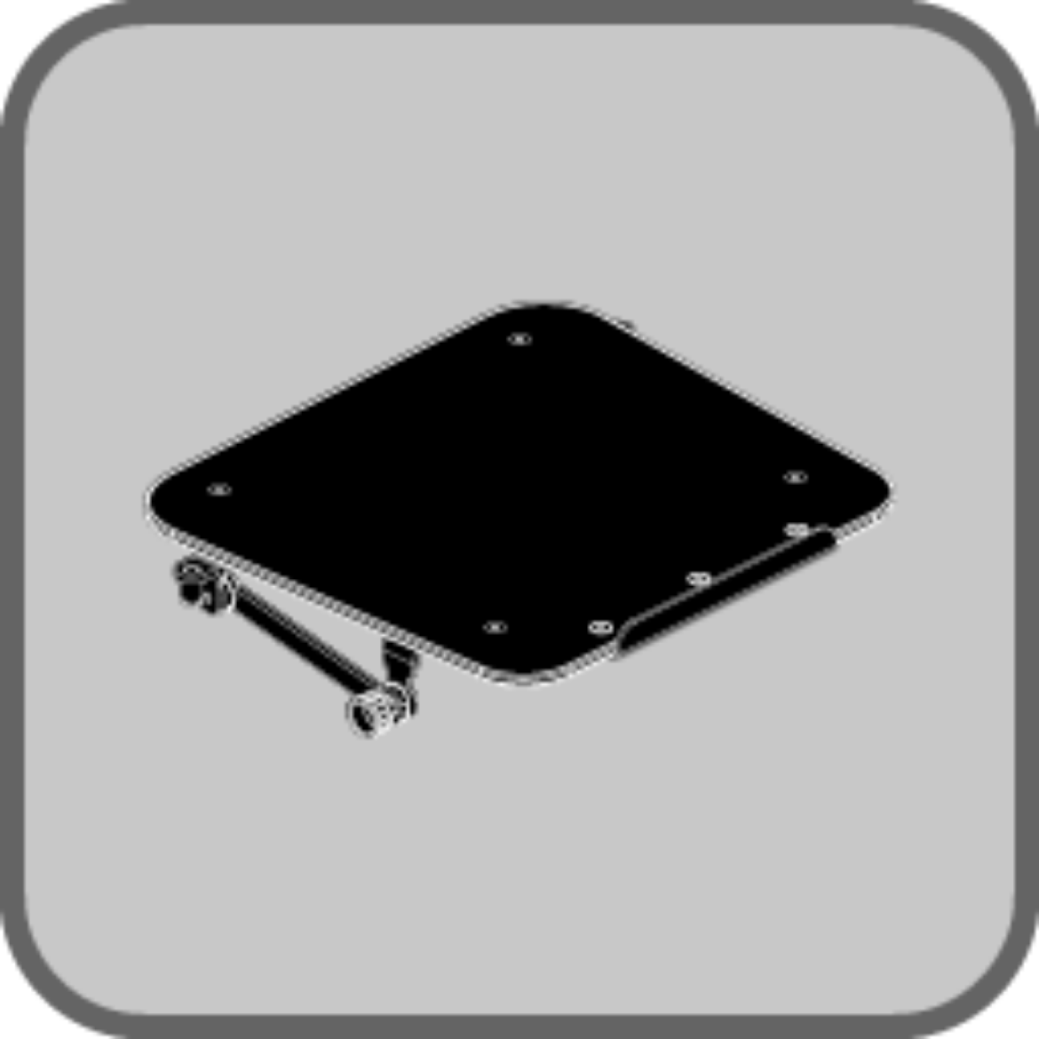 Picture of Quantum Lap Tray Assembly, 17" Wide, Black - Fits 18-19" Backs