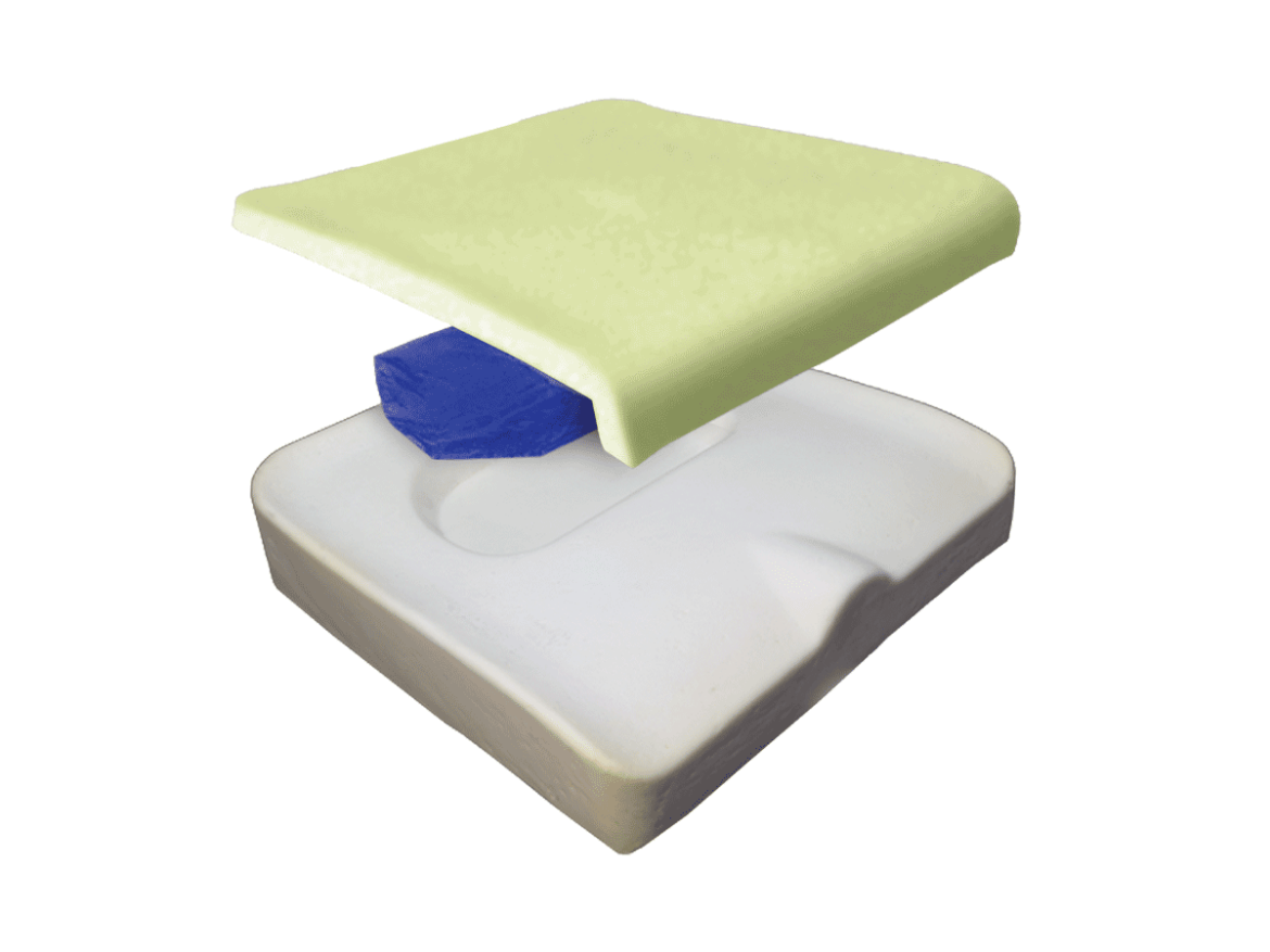 Picture of 19x20 SOLUTION CUSHION, VISCOELASTIC TOP FOAM, URETHANE LINER, COOL CORE CVR