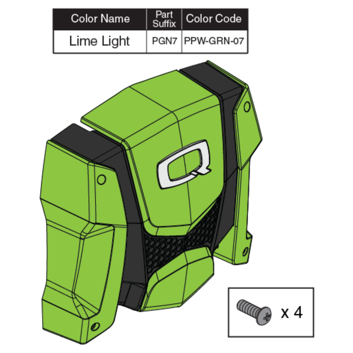 Picture of ELECTRONICS BOX COVER LIME LIGEDGE 2.0 SHROUD