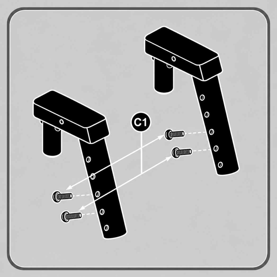 Picture of Heavy Duty Drop-in Legrests - 13' - 18" Size Range, 8x11 Footplates