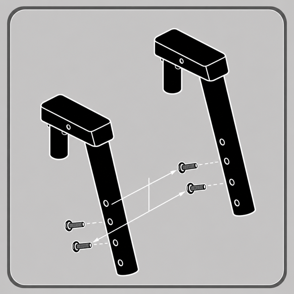 Picture of Heavy Duty Drop-in Legrests - 16' - 21" Size Range, 5x8 Footplates