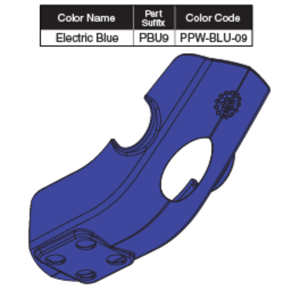 Picture of CONTROLLER SHROUD ELECTRIC BLUE