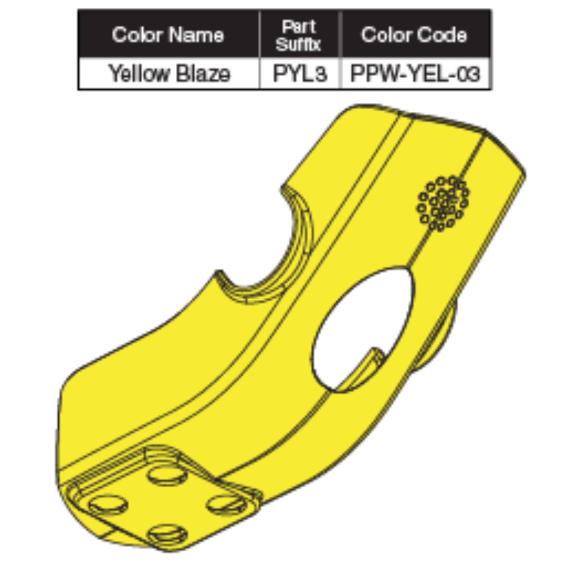 Picture of CONTROLLER SHROUD YELLOW BLAZE