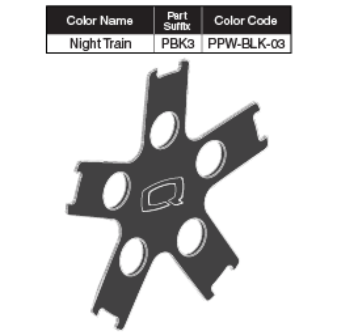 Picture of NIGHT TRAIN COLOR WHEEL INSERT W/ADHESIVE TAPE