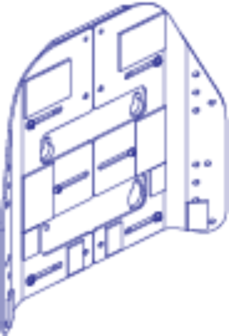 Picture of SEAT BACK ASSEMBLY,13"H,16-20"WIDE,RADIUS