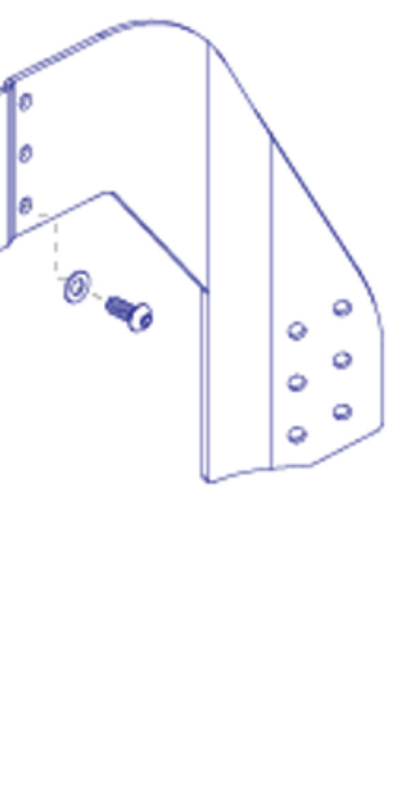 Picture of SEAT BACK, SIDE PLATE, HEIGHT EXTENSION, 16"-20"WIDE RADIUS RIGHT