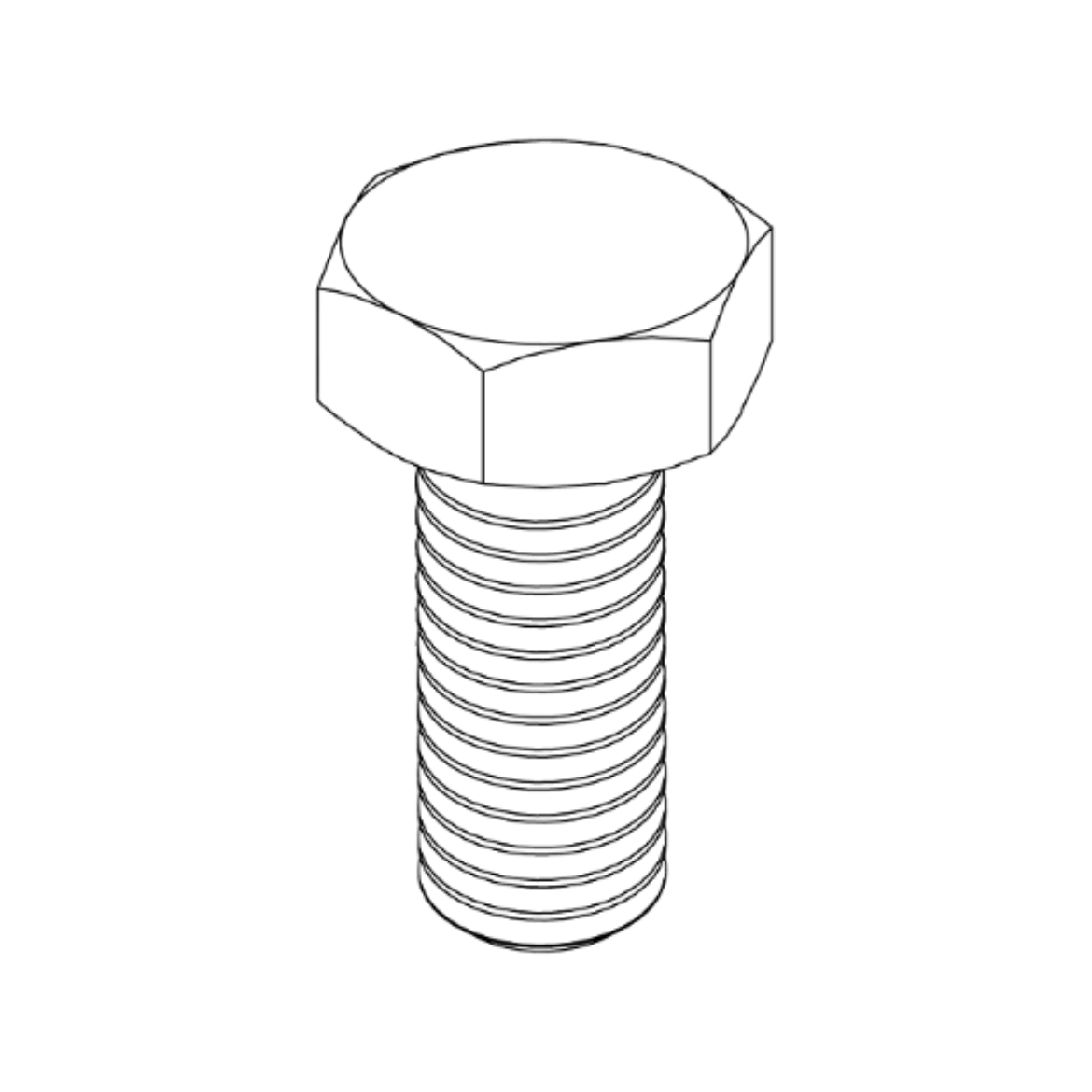 Picture of SCREW,HHCS,BLACK ZINC,M10-1.5 X 20MM,GRADE 10.9
